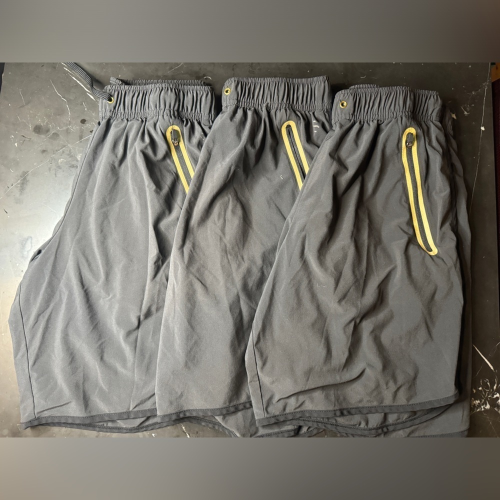 H&M workout shorts with zippered pockets size small set of three shorts …​​